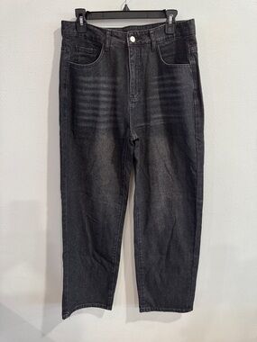 Men's Relaxed Black Wash Jeans